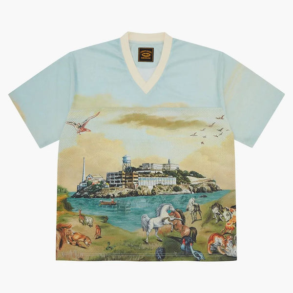Corteiz Narnia Football Jersey Blue/cream