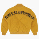 Corteiz Olde English Quilted Bomber Jacket Yellow