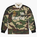 Corteiz Panelled Rugby Top Woodland Camo