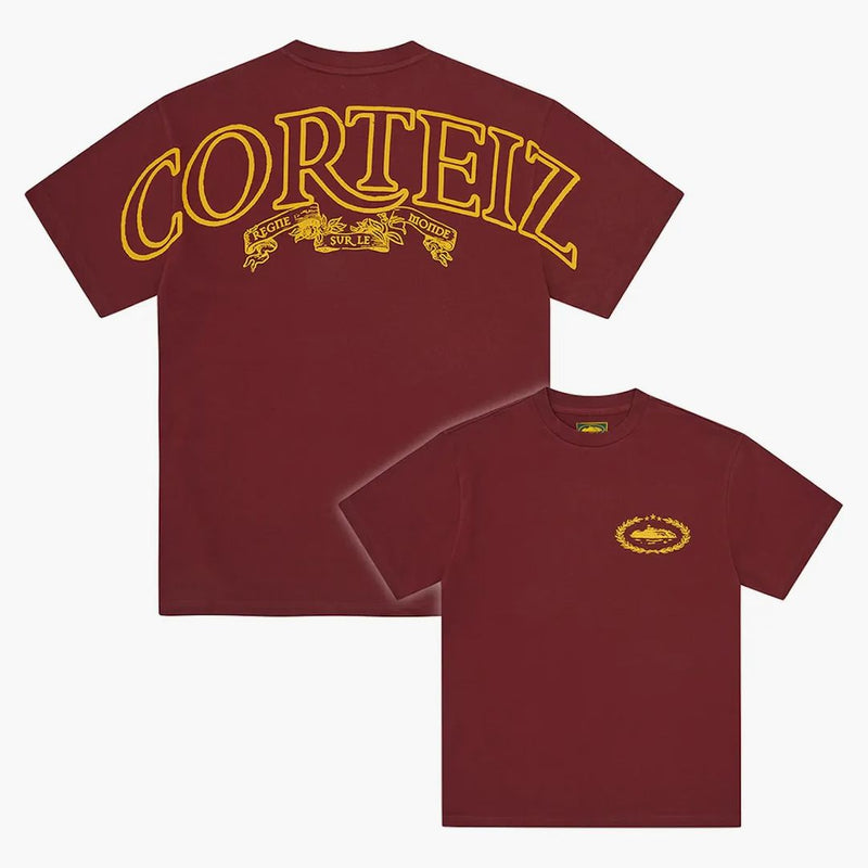 Corteiz Royale Heavyweight Tee Burgundy