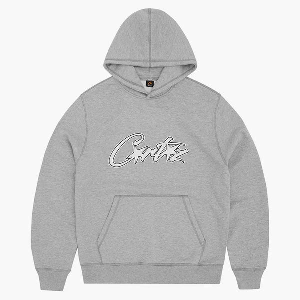 Corteiz satin Allstarz Applique Hoodie Grey