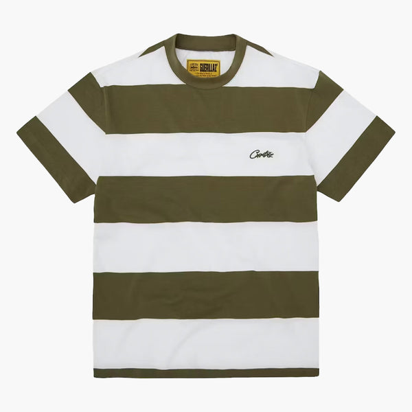 Corteiz Striped Tee Taupe