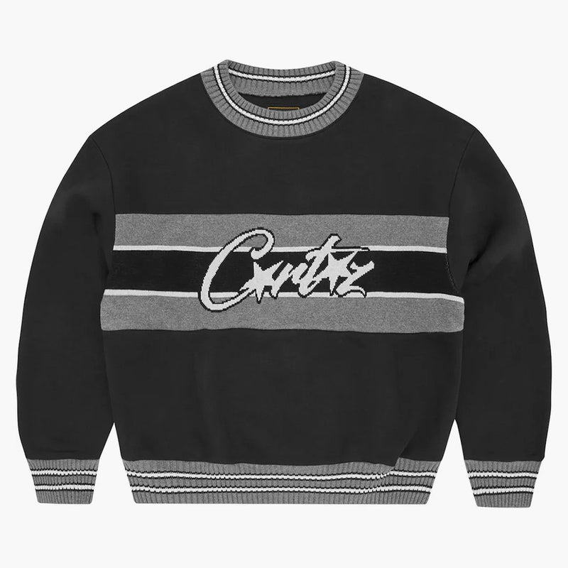 Corteiz Uni Crew Sweater Black