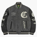 Corteiz us vs the varsity jacka grå