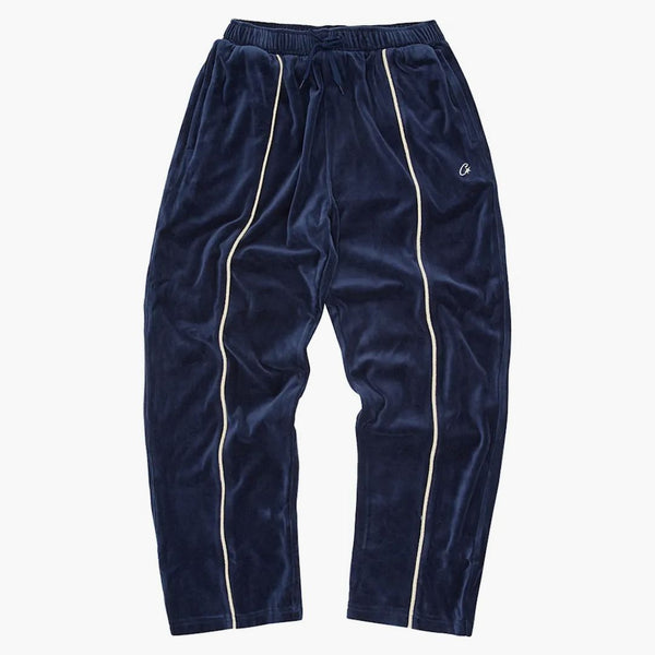 Corteiz VVS Uptown Velor Track Pan Navy