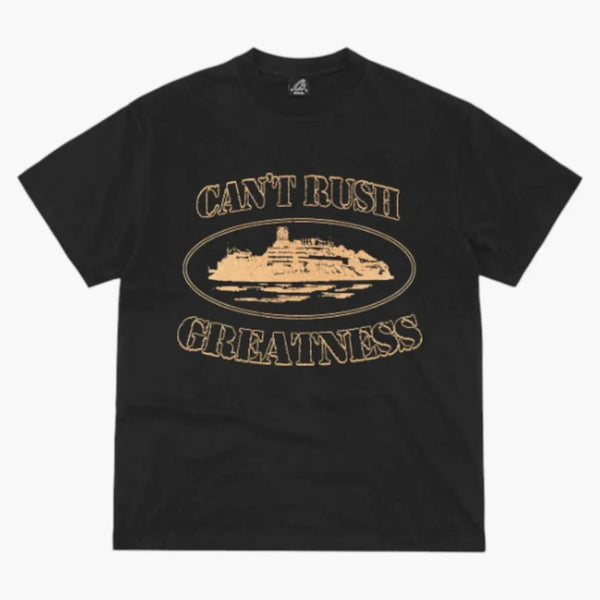 Corteiz X Cental Cee Can't Rush Greatness Tee Black