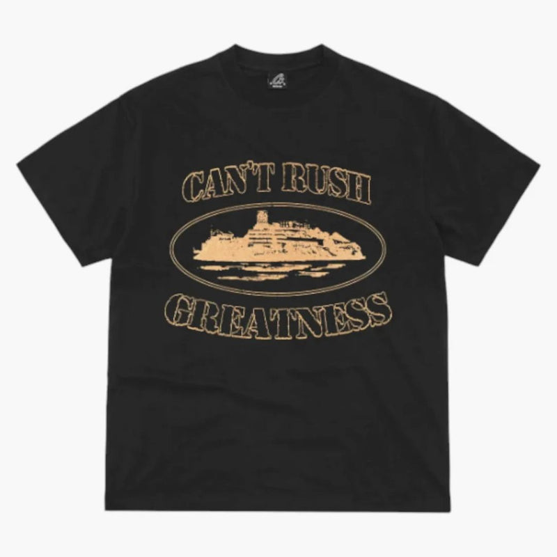 Corteiz X Cental Cee Can't Rush Greatness Tee Black