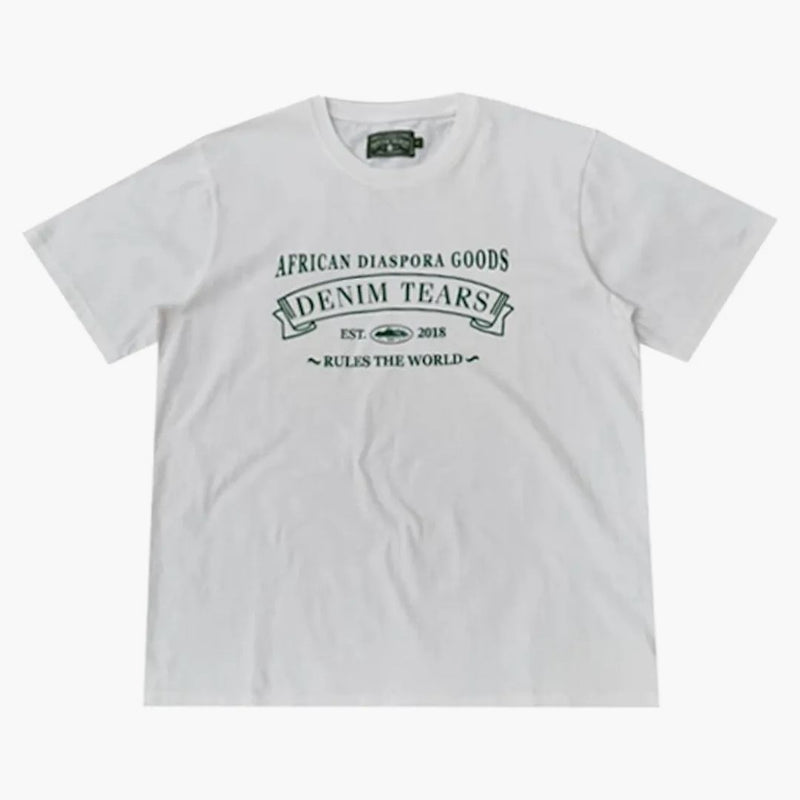 Corteiz X Denim Tears Logo Tee White