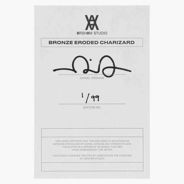 Daniel Arsham Bronze Crystalized Charizard Sculpture (vydání 99)