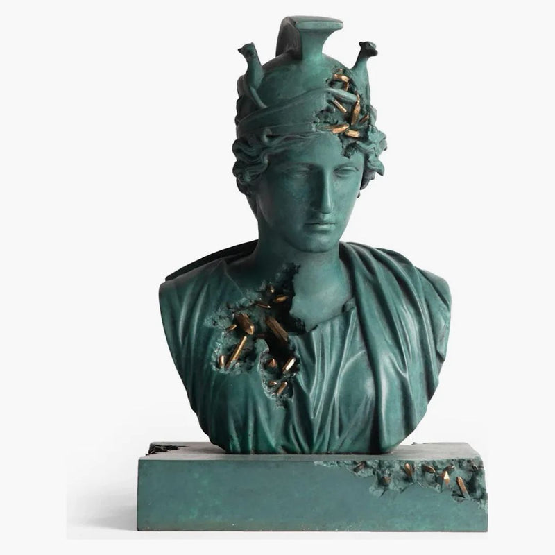 Daniel Arsham bronz erodoval Rome Deified Figure