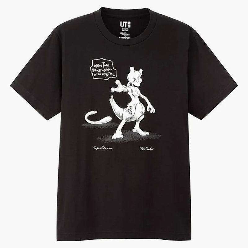 Daniel Arsham x Pokemon x Uniqlo Crystal Mewtwo Tee (japonský pánský velikost) černá
