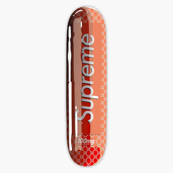 Neg Suprem Gucci Smashup Pill Skateboard Past Red