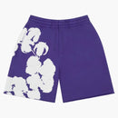 Denim Tears Big Cotton Wreath Sweat Shorts Purple