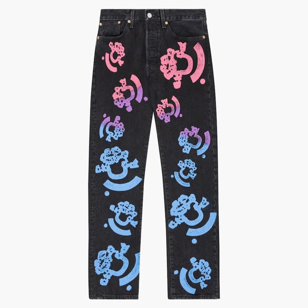 Džínové slzy bstroy slzy 501 Jean Washed Black