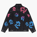 Lágrimas de mezclilla bstroy lágrimas tipo 2 chaqueta camionero de mezclilla lavada negra