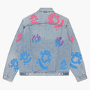 Lacrime in denim Bstroy Tears Tipo 2 Wash Light Denim Trucker Giacca rosa/blu