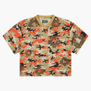 Denim Tears Camo Cotton Wreath Mesh Football Top Brown