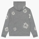 Denim Tears Cashmere Swarovski Cotton Wreath Zip Hoodie Grey