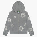 Denim Tears Cashmere Swarovski Cotton Wreath Zip Hoodie Grey
