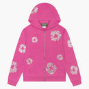 Denim Tears Cashmere Swarovski Cotton Wreath Zip Hoodie Pink