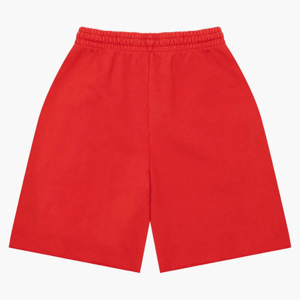 Denim tårar denim universitetshorts rött