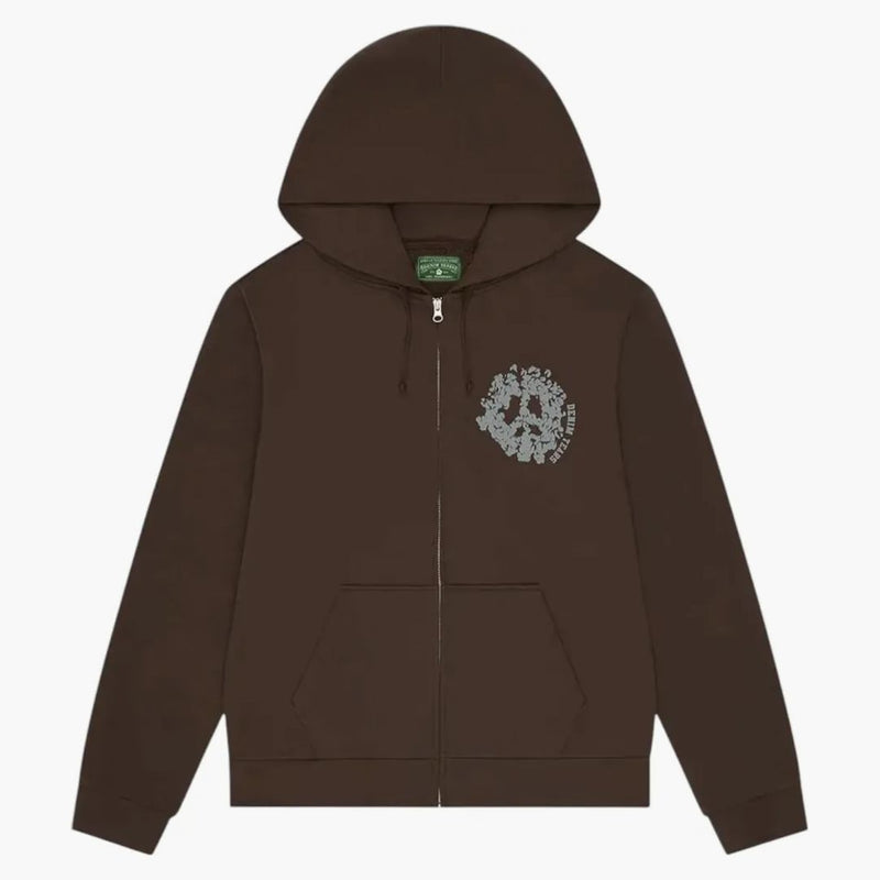 Denim Tears Denim University Zip Hoodie Brown