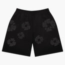 Denim Tears Faded Mono Cotton Wreath Sweatshorts Black