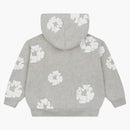 Denim tranen kinderen katoen wraate ritszuiphoodie grijs