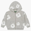 Denim tranen kinderen katoen wraate ritszuiphoodie grijs