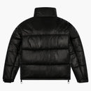 Tgaras de mezclilla chaqueta de hojaldre de cuero en relieve de cuero negro