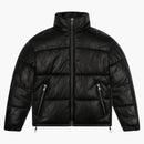 Tgaras de mezclilla chaqueta de hojaldre de cuero en relieve de cuero negro