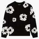 Denim Tears Long Sleeve Cotton Wreath T-shirt Black