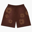 Denim Tears Mono Cotton Wreath Sweat Shorts Brown