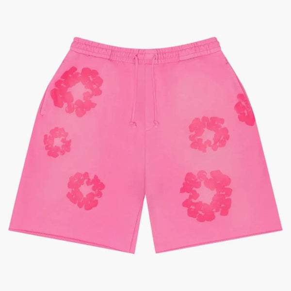 Denim Tears Mono Cotton Wreath Sweat Shorts Pink