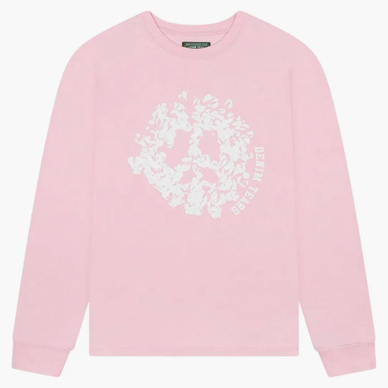 Denim Tears Peace Wreath Long Sleeve Tee Pink