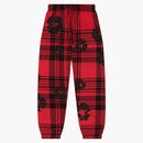 Denim Tears Plaid Cotton Wreath Sweatpants Red