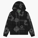Denim Tears Plaid Cotton Wreath Zip Hoodie Black
