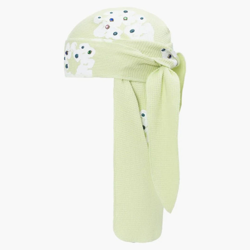 Denim Tears Rhinestone Cotton Wreath Durag Mint
