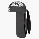 Lacrime in denim Rhinestone Cotone Wreat Durag Vintage Black
