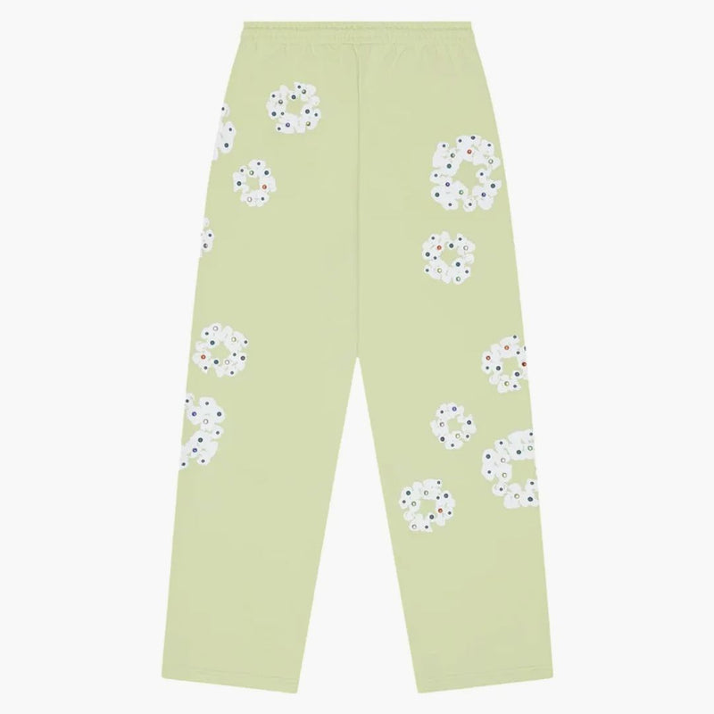 Denim Tears Rhinestone Cotton Wreath Sweatpants Mint