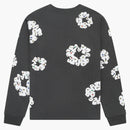 Lágrimas de mezclilla corona de algodón de diamantes de diez rianas vintage vintage negro