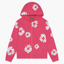 Denim Tears Rhinestone Cotton Wreath Zip Hoodie Pink