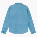 Denim Tears Suede Leather Western Shirt Blue
