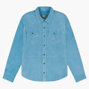 Denim Tears Suede Leather Western Shirt Blue