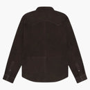Denim Tears Suede Leather Western Shirt Coffee