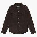 Denim Tears Suede Leather Western Shirt Coffee