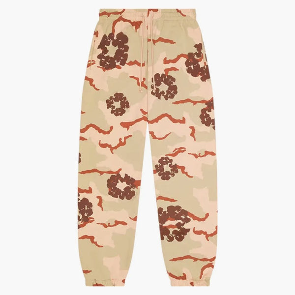 Denim rivar bomullskransen Sweatpant Tan Camo