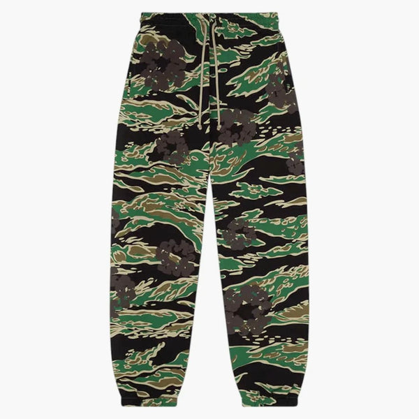 Denim rivar bomullskransen Sweatpant Green Camo