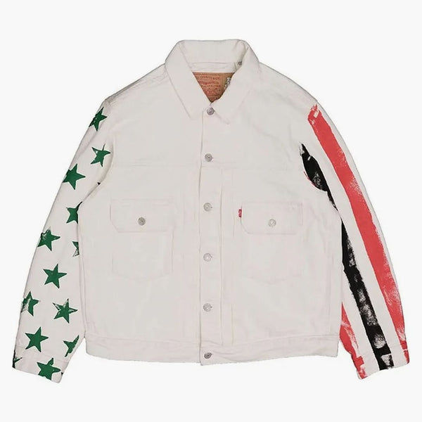 Denim Tears X Cpfm 4th Of July Denim Plant Jacket White