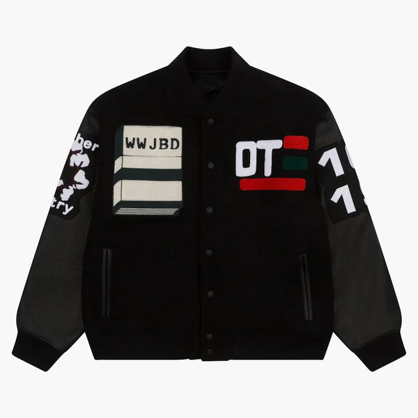 Denim Tears X Cpfm Cactus Tears Varsity Jacket Black